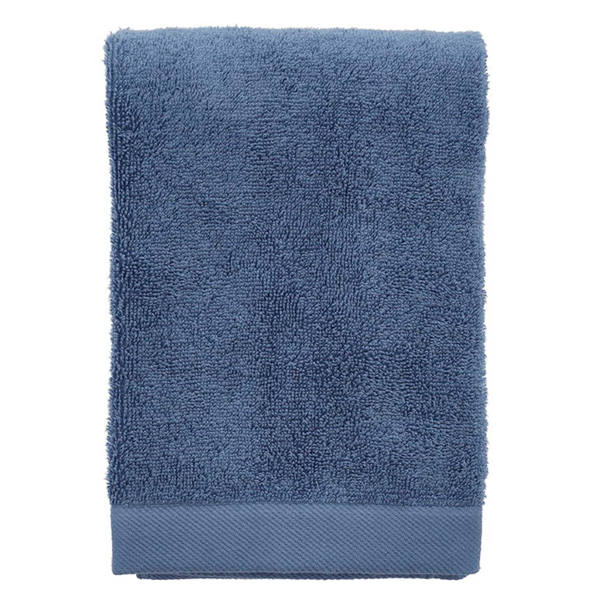 Økologisk håndklæde - 100% økologisk bomuld - Håndklæde blå 50x100 cm - Södahl Organic Comfort - Linen blue billede