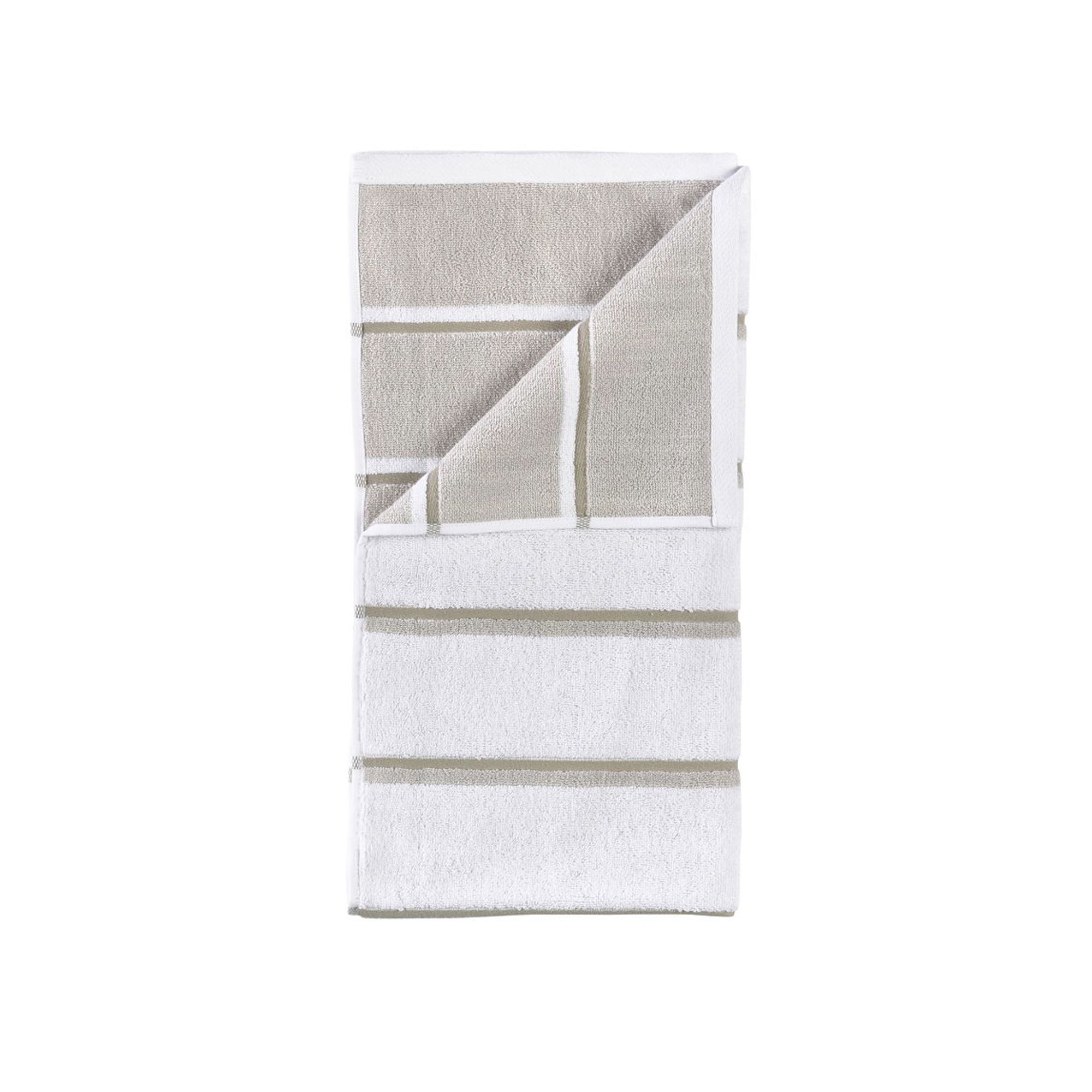 Håndklæde - 100% bomuld - Badehåndklæde 70x140 cm - Zone Denmark Sauna - Stribet White billede