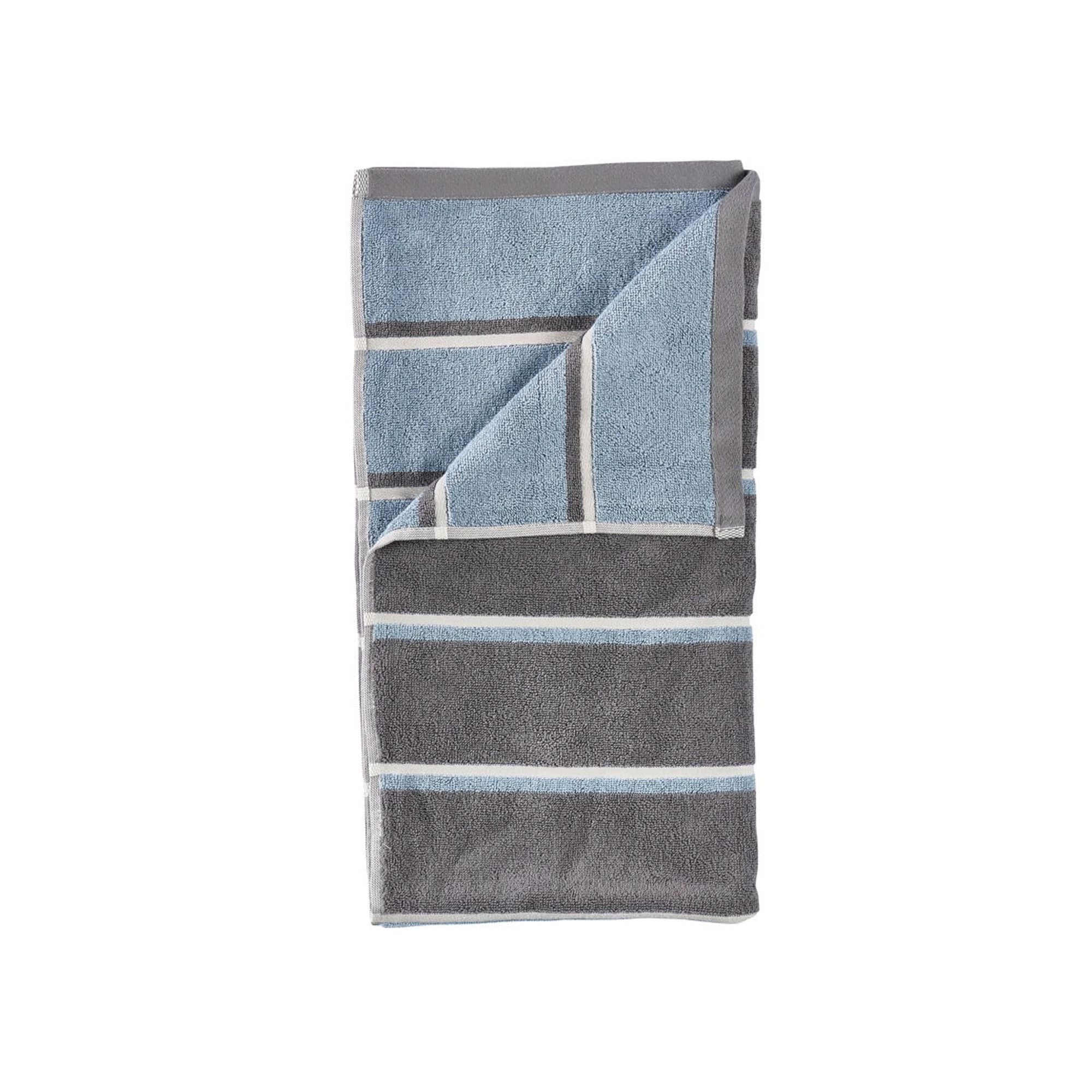 Håndklæde - 100% bomuld - Badehåndklæde 70x140 cm - Zone Denmark Sauna - Stribet Grey billede