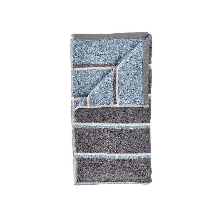Håndklæde - 100% bomuld - Badehåndklæde 70x140 cm - Zone Denmark Sauna - Stribet Grey