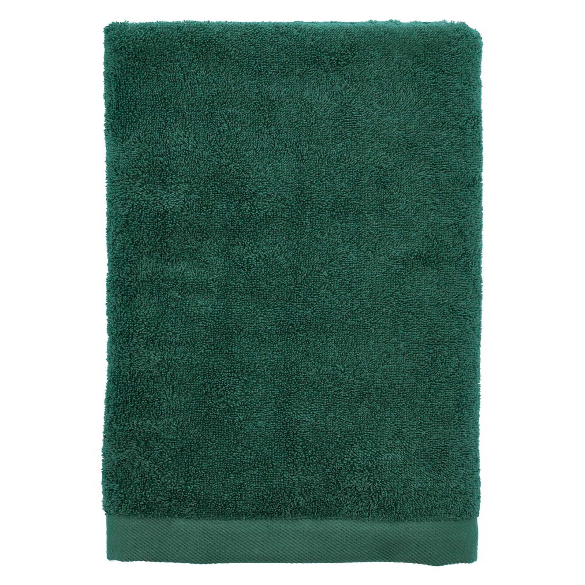 Økologisk håndklæde - 100% økologisk bomuld - Badehåndklæde grøn 70x140 cm - Södahl Organic Comfort - Forest green billede
