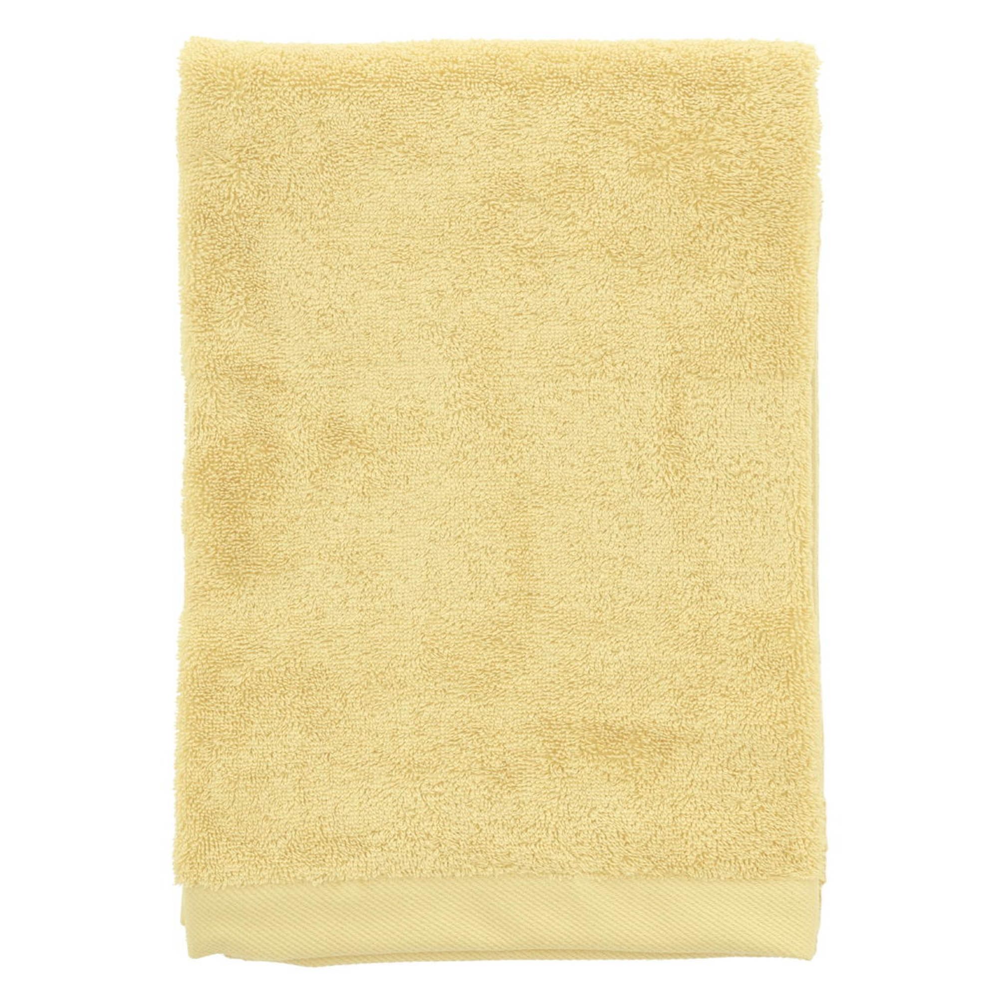 Økologisk håndklæde - 100% økologisk bomuld - Badehåndklæde 70x140 cm - Södahl Organic Comfort - Gul billede
