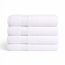 Egyptisk bomulds håndklæde - 100% egyptisk bomuld - Orkidé - Hvid