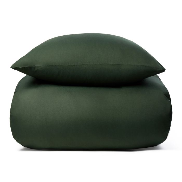 Ensfarvet sengetøj - Mørkegrønt microfiber sengesæt 140x200 cm - IN Style sengelinned