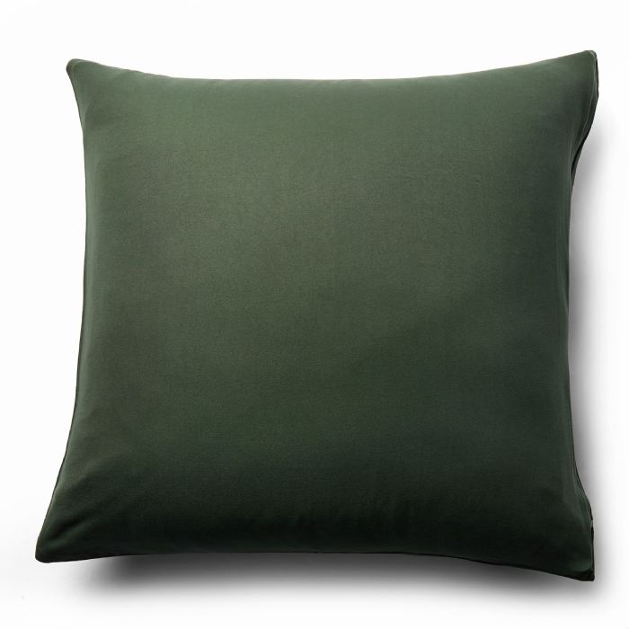 Pudebetræk 60x63 cm - Ensfarvet mørkegrønt hovedpudebetræk - Microfiber pudebetræk - IN Style