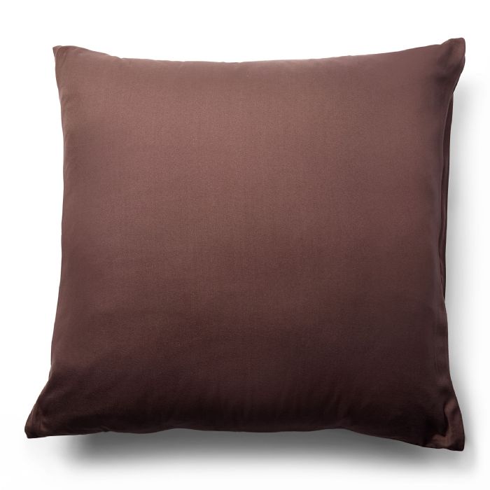Pudebetræk 60x63 cm - Ensfarvet brunt hovedpudebetræk - Microfiber pudebetræk - IN Style