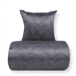 Sengetøj - Satin - Sort print af blade