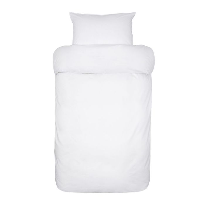 Satin Sengetøj 140x220 Siena Hvid Ensfarvet Sengetøj 100 Egyptisk Bomuldssatin Sengesæt Fra Høie