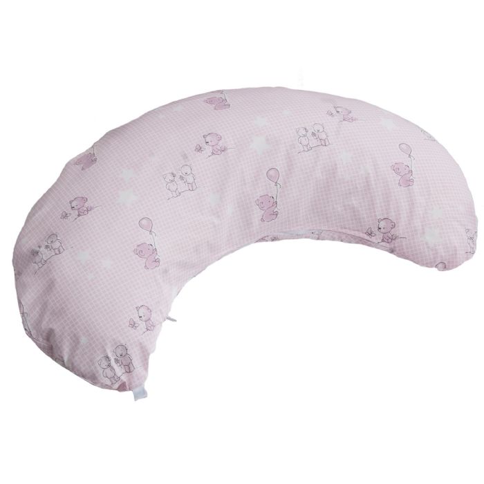 Ammepude - Borås Cotton - 60x90 cm - Med bamser - lyserød