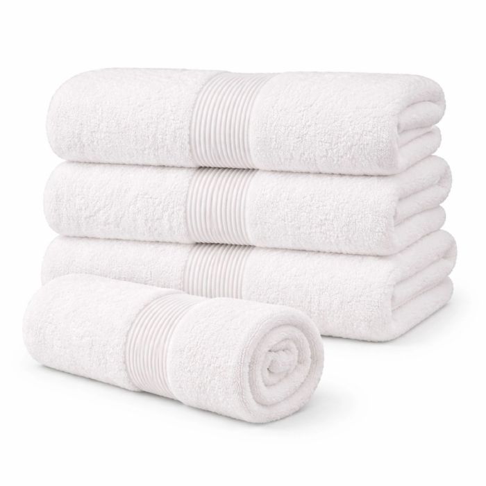 Økologisk håndklæde - 100% GOTS-certificeret bomuld - 50x100 cm - Hvid