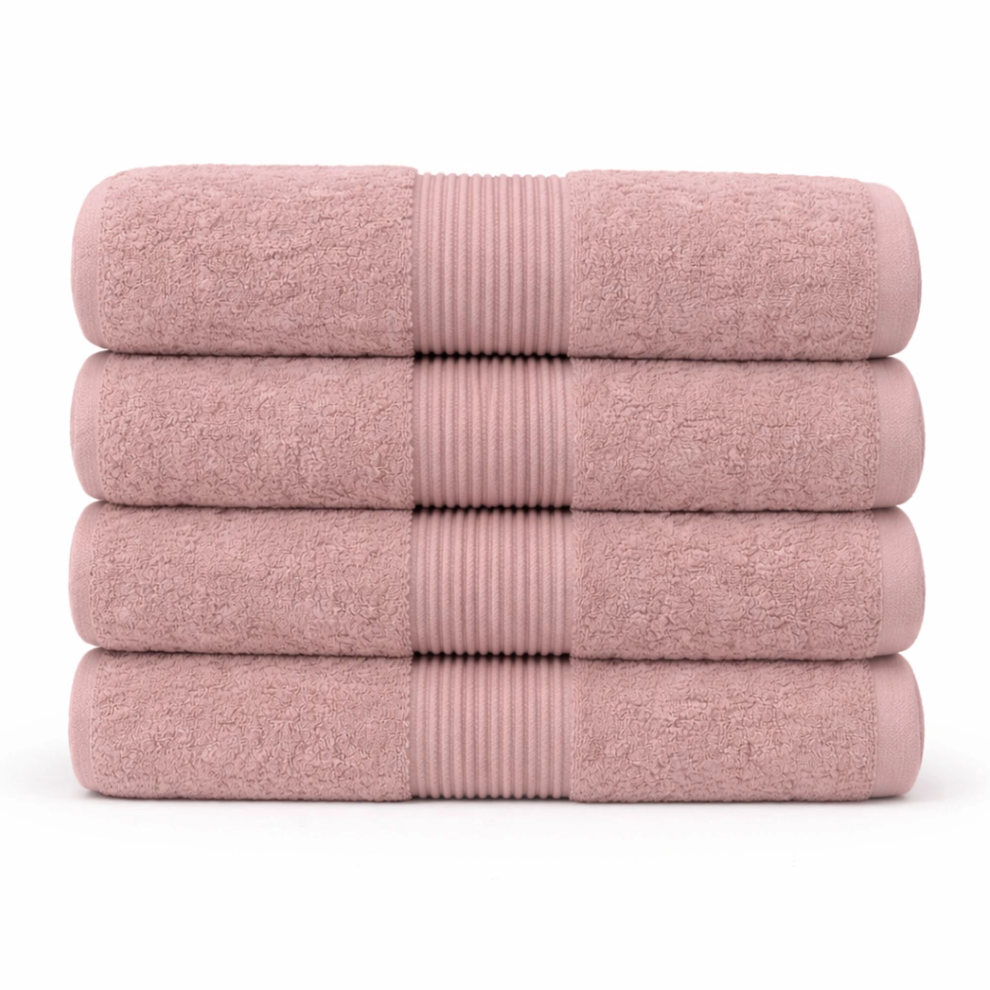 Økologisk håndklæde - 100% GOTS-certificeret bomuld - Støvet rosa