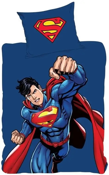 Billede af Sengetøj 140x200 cm - Superman Power - Dynebetræk i 2 design - 100% bomulds sengesæt hos Shopdyner.dk