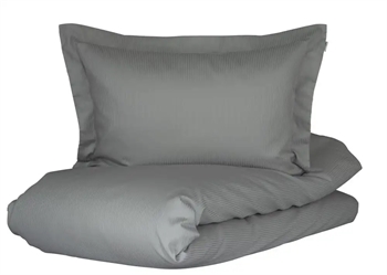 Se Turiform sengetøj - 140x200 cm - 100% egyptisk bomuldssatin sengesæt - Gråt sengetøj hos Shopdyner.dk