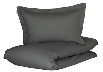 Billede af Turiform sengetøj - 140x220 cm - Gråt sengesæt - 100% Økologisk bomuldssatin sengetøj hos Shopdyner.dk