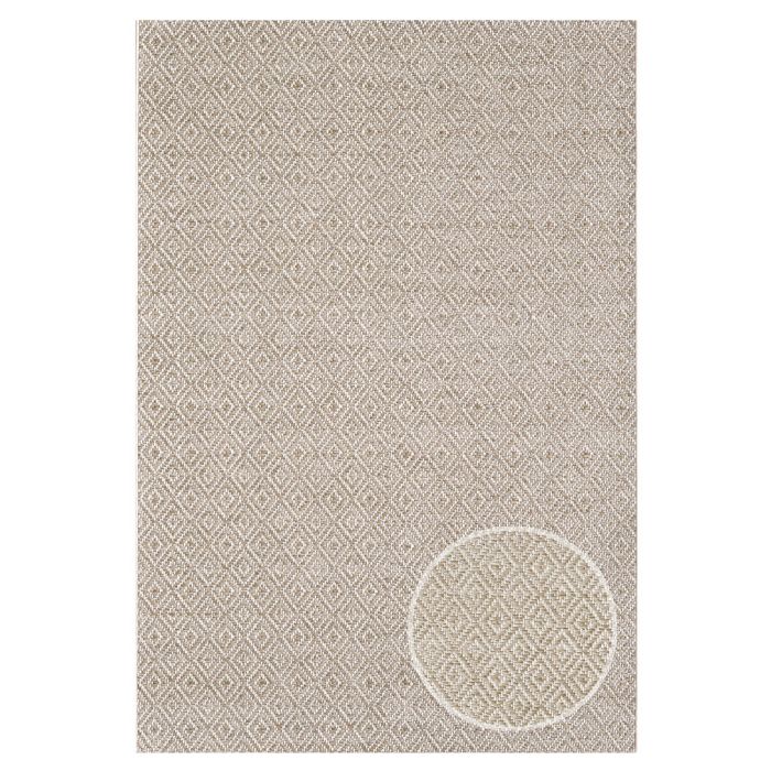 Gulvtæppe - 80x150 cm - Vævet tæppeløber - Brun - Helsinki - Nordstrand Home