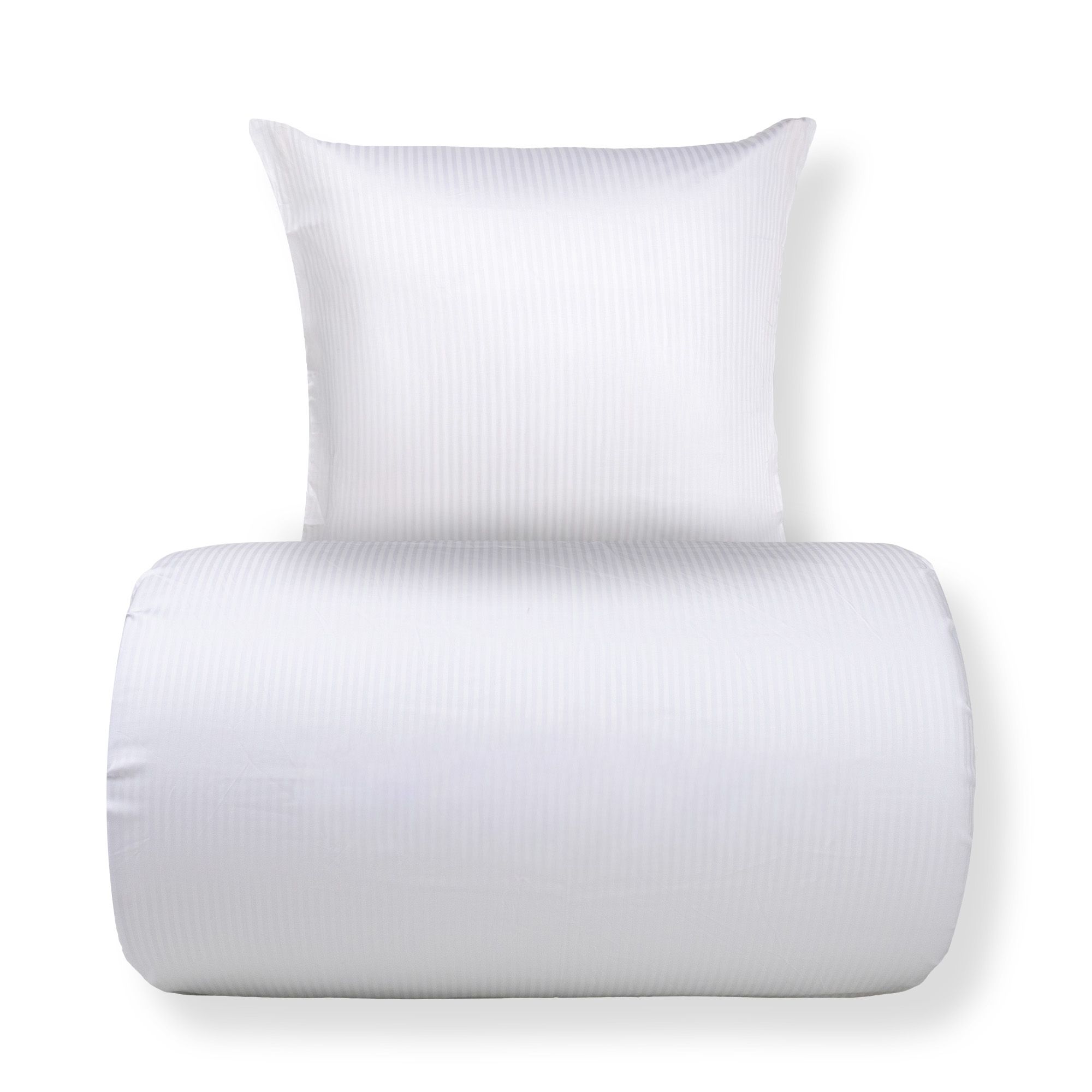 Sengetøj - Egyptisk bomuld - Hvide jacquardvævede striber