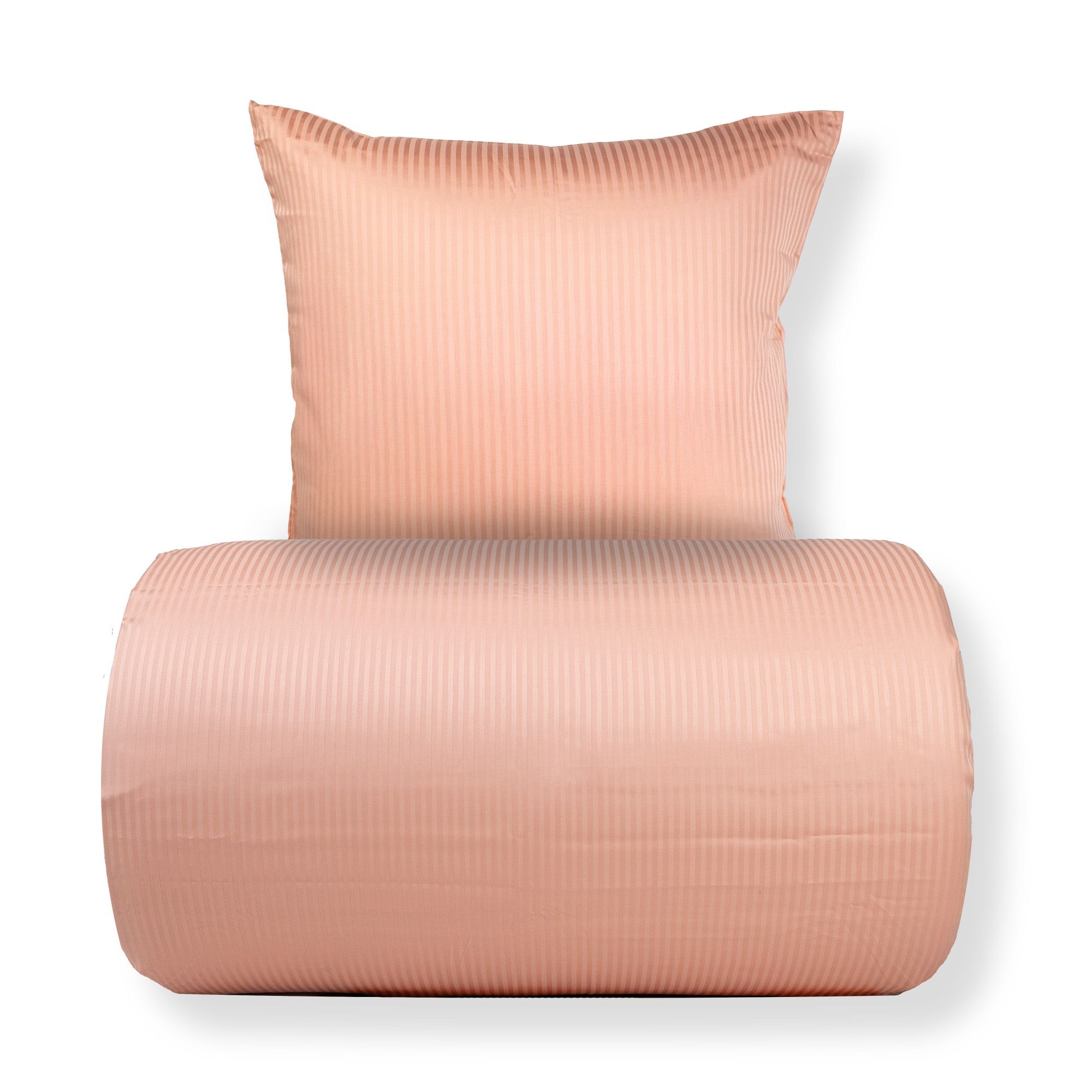 Sengetøj - Egyptisk bomuld - Rosa jacquardvævede striber