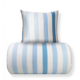 Bambus sengetøj - 100% bambus - Brede blå striber