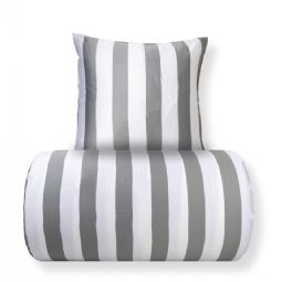 Bambus sengetøj - 100% bambus - Brede grå striber