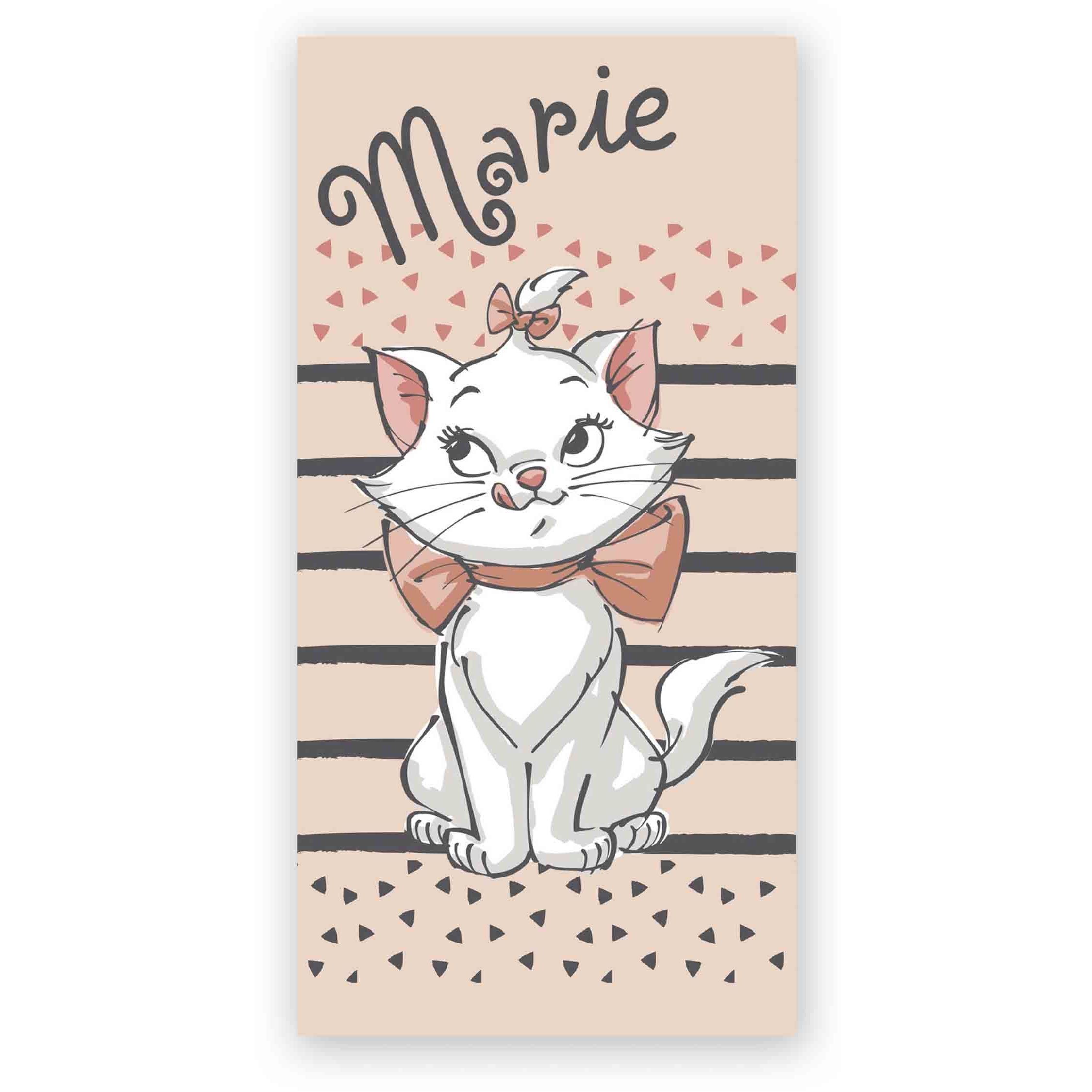 Aristocat Marie håndklæde - 70x140 cm - 100% bomuld - Blødt badehåndklæde med Marie fra Aristocat billede