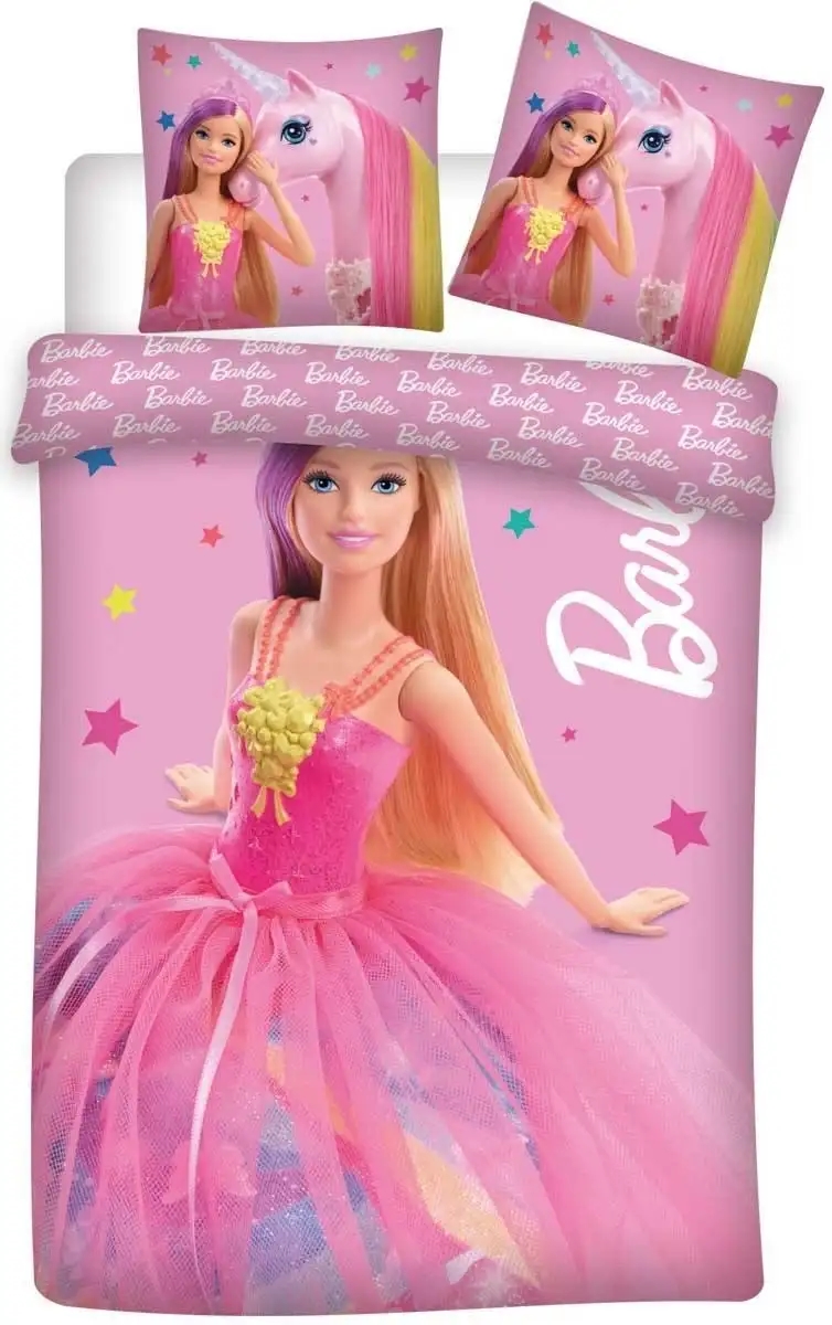 Barbie sengetøj • 100x140 cm • 100% bomuld