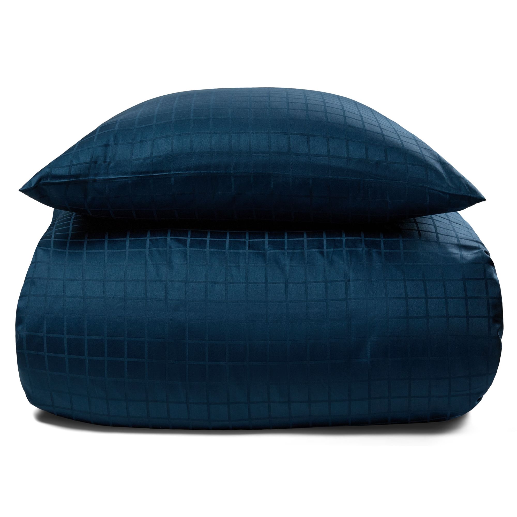 Økologisk sengetøj - GOTS certificeret sengelinned - Blåt sengesæt i 100% bomuldssatin fra By Borg