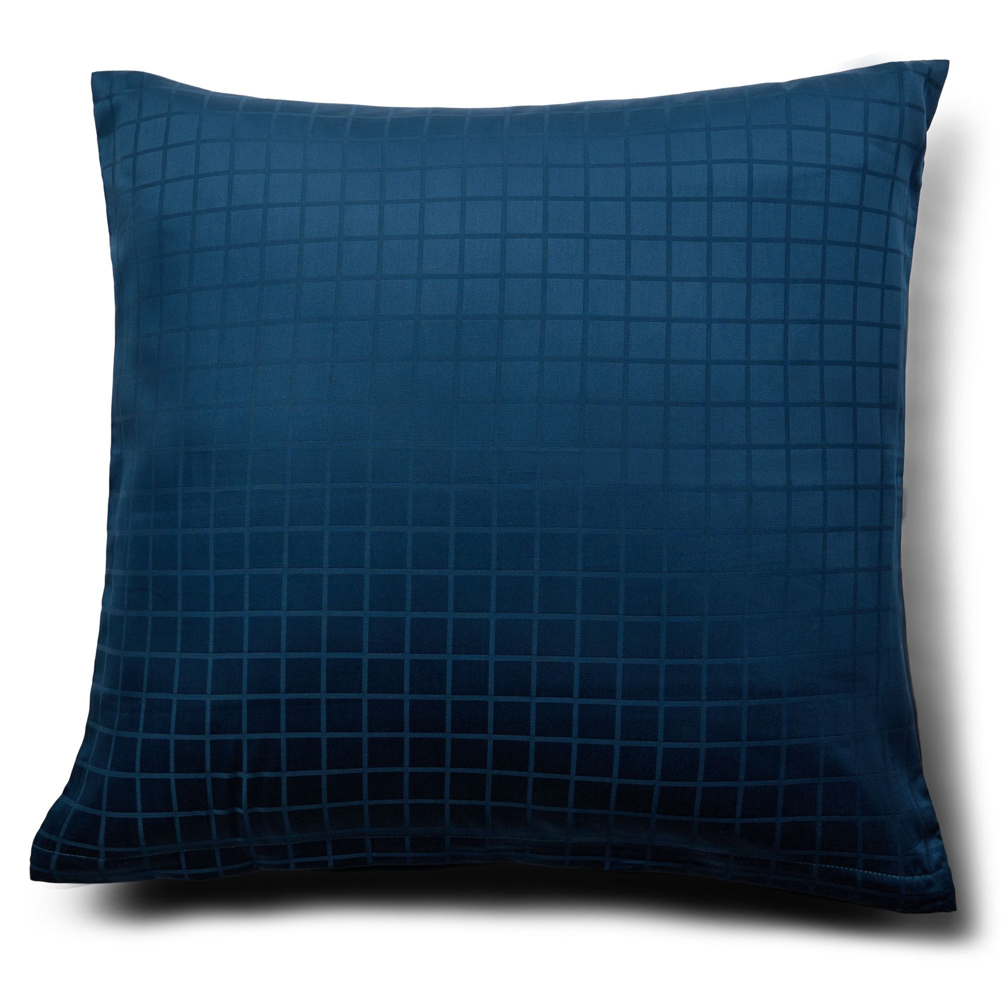 Pudebetræk 60x63 cm - 100% økologisk bomuldssatin - Blåt hovedpudebetræk - GOTS certificeret - By Borg billede