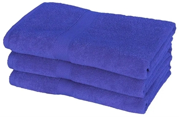 Billede af Badehåndklæde - 70x140 cm - Blå - 100% Bomuld