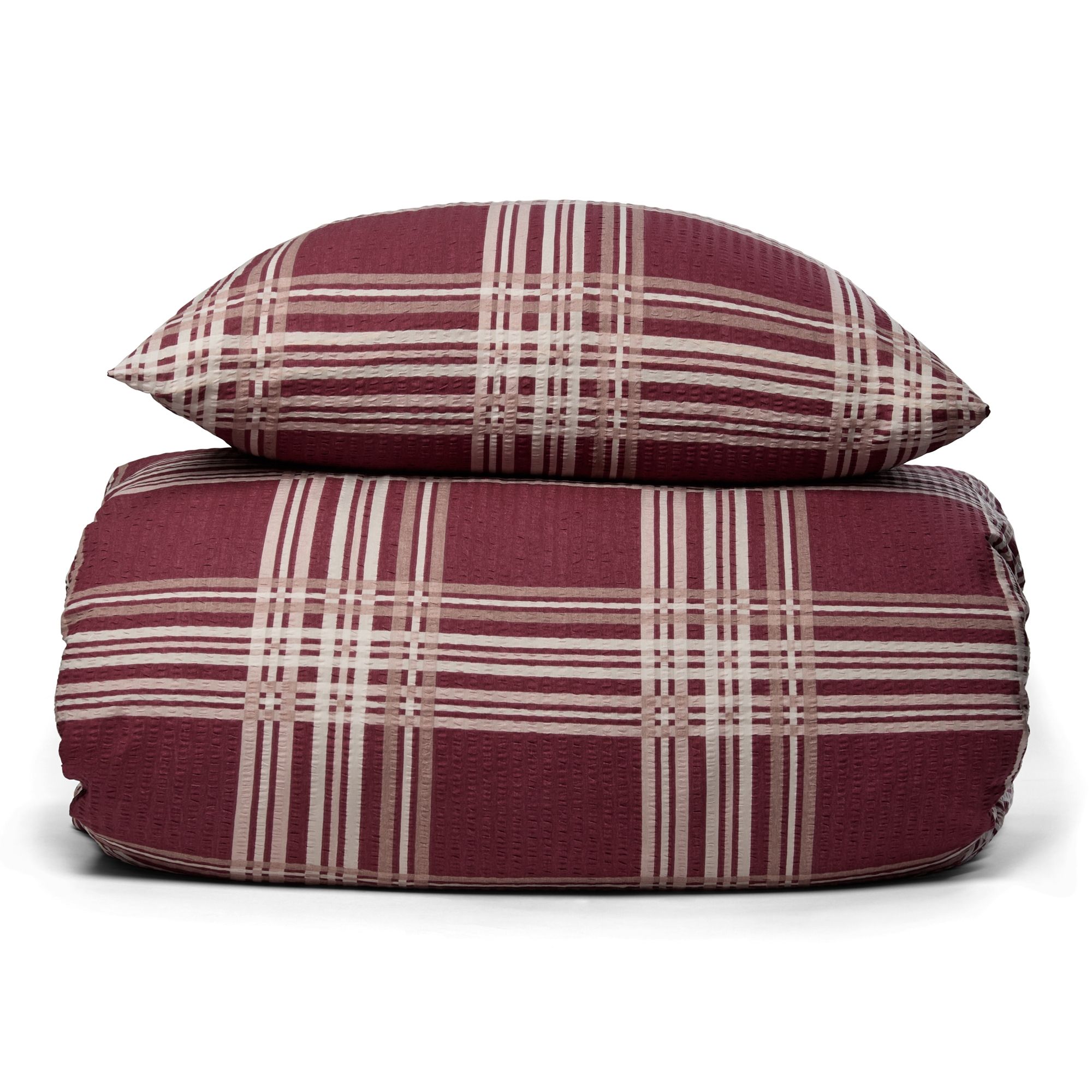 Bæk og bølge sengetøj - Ternet sengesæt - 100% bomuld - Krepp sengelinned - By Night