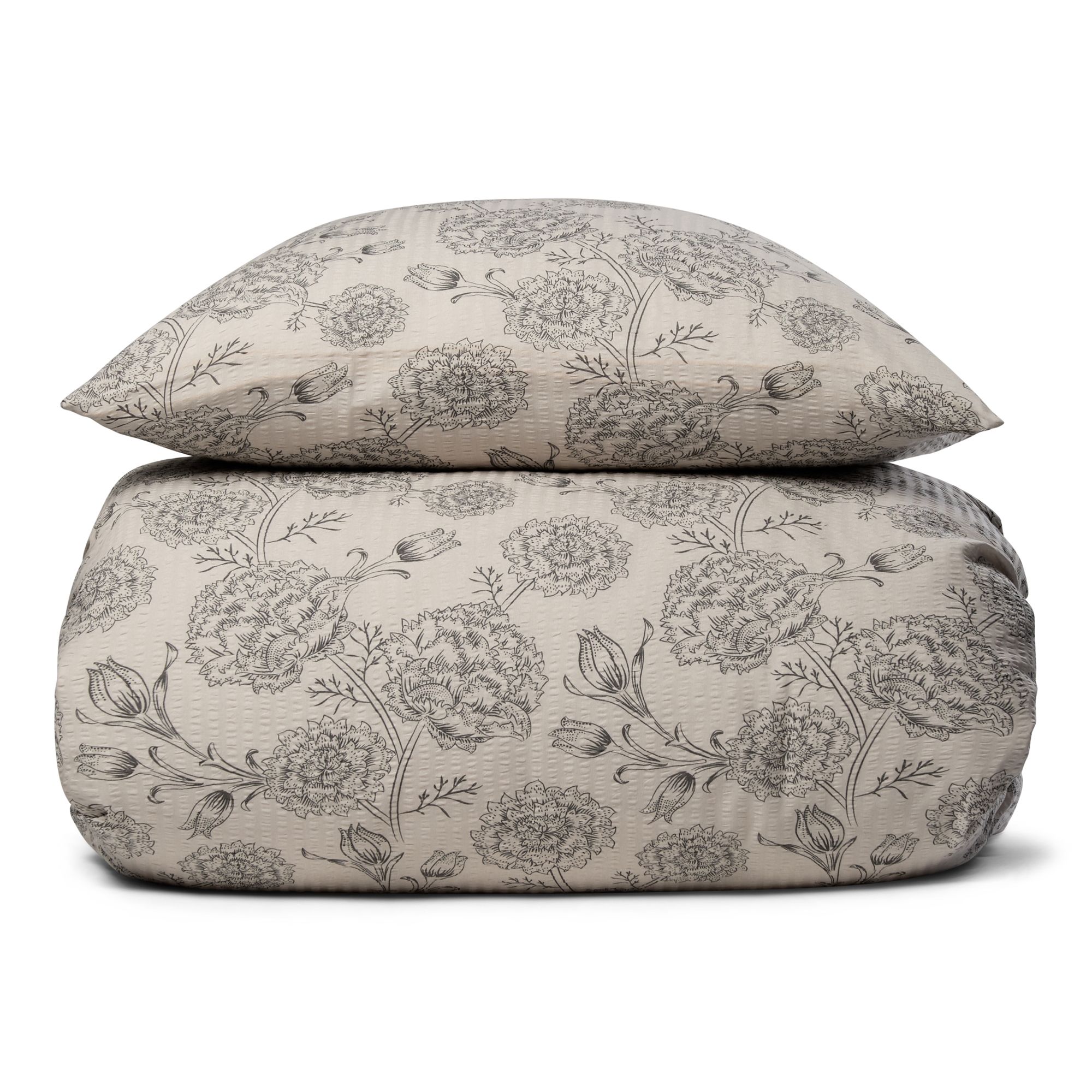 Bæk og Bølge sengetøj - Blomstret sengesæt - 100% bomuld - Krepp sengelinned - By Night