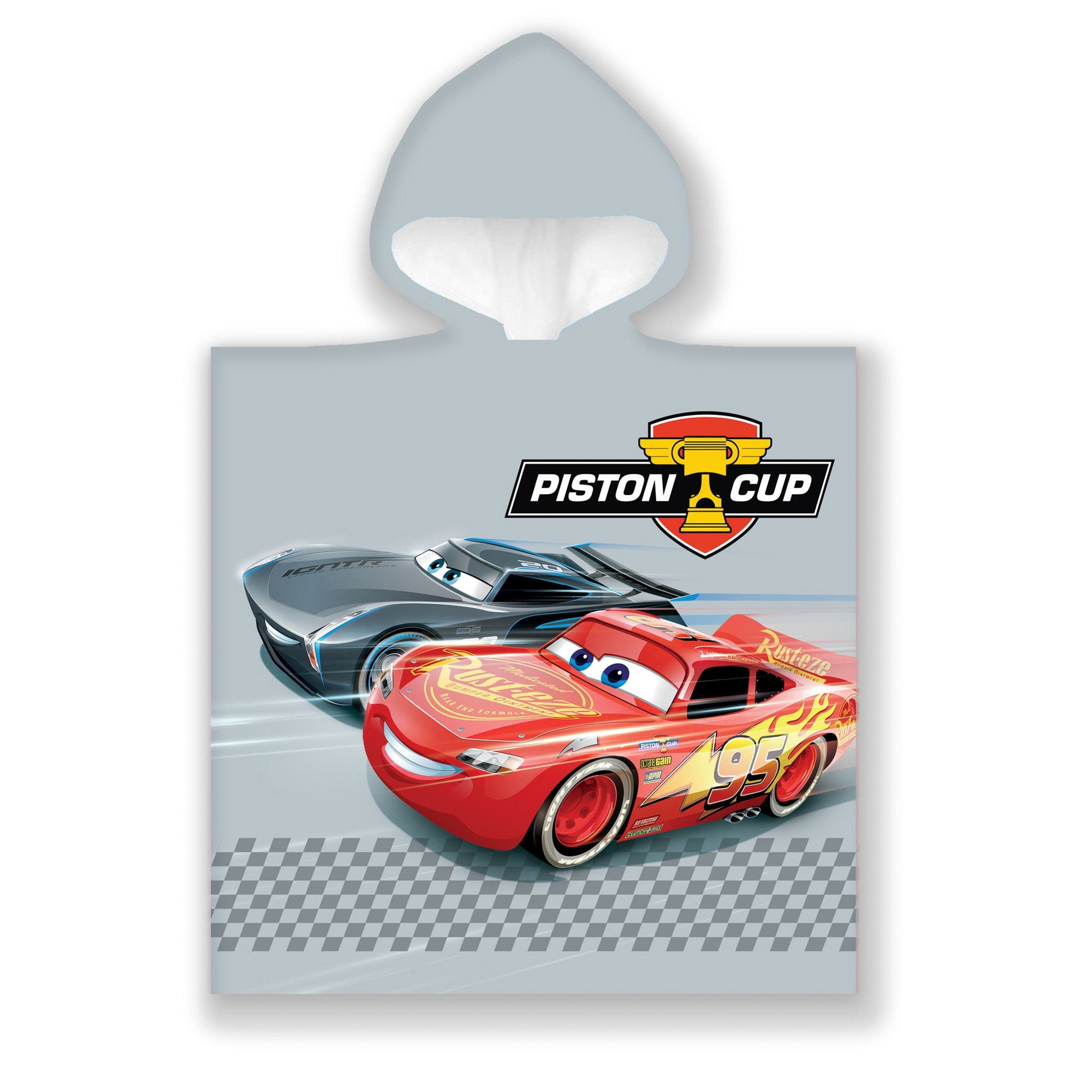 Badeponcho - Børnehåndklæde - Jackson Storm & Mc Queen - 50x100 cm - 100% Bomuld billede