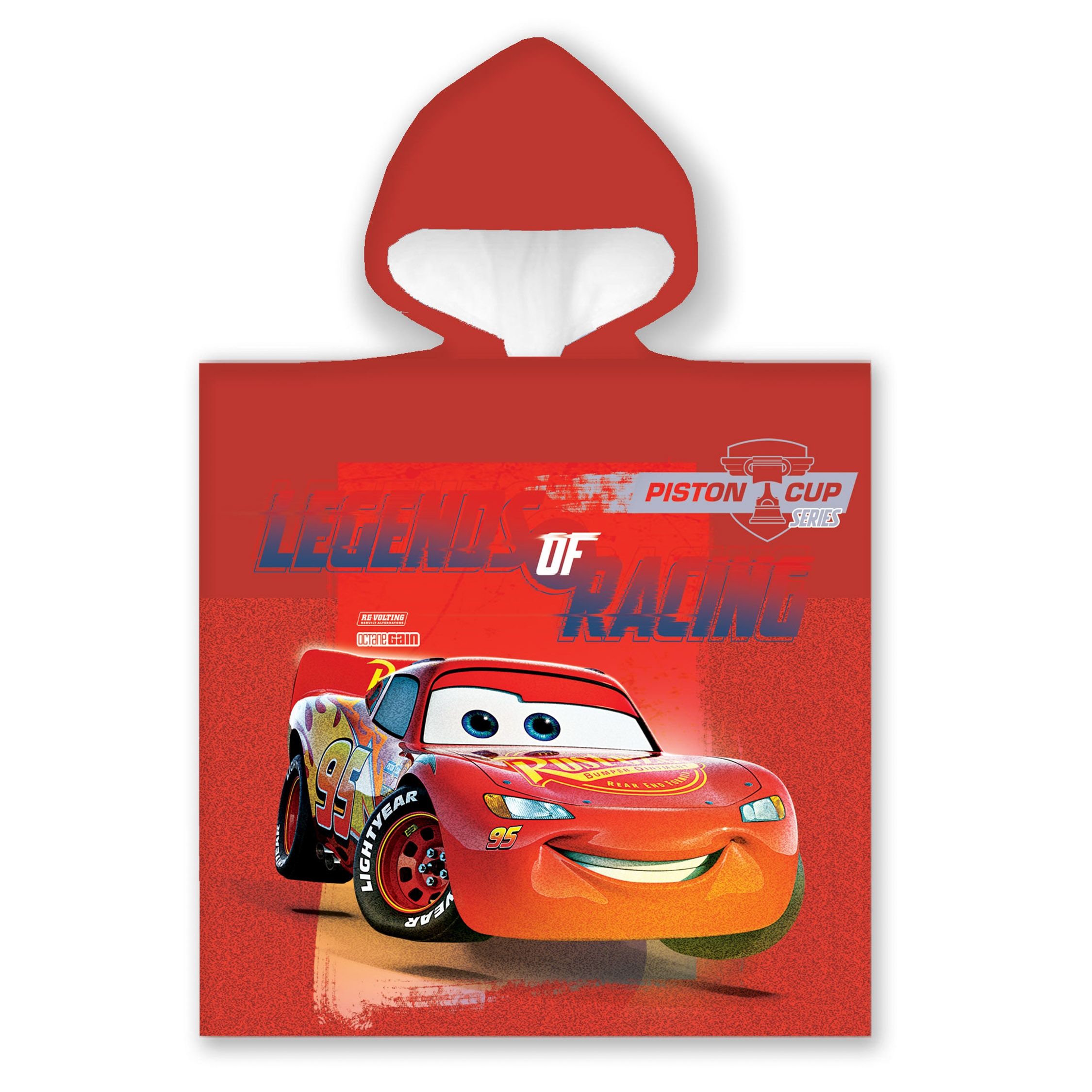 Badeponcho - Børnehåndklæde - 50x100 cm - Lynet Mc Queen piston cup - 100% Bomuld billede