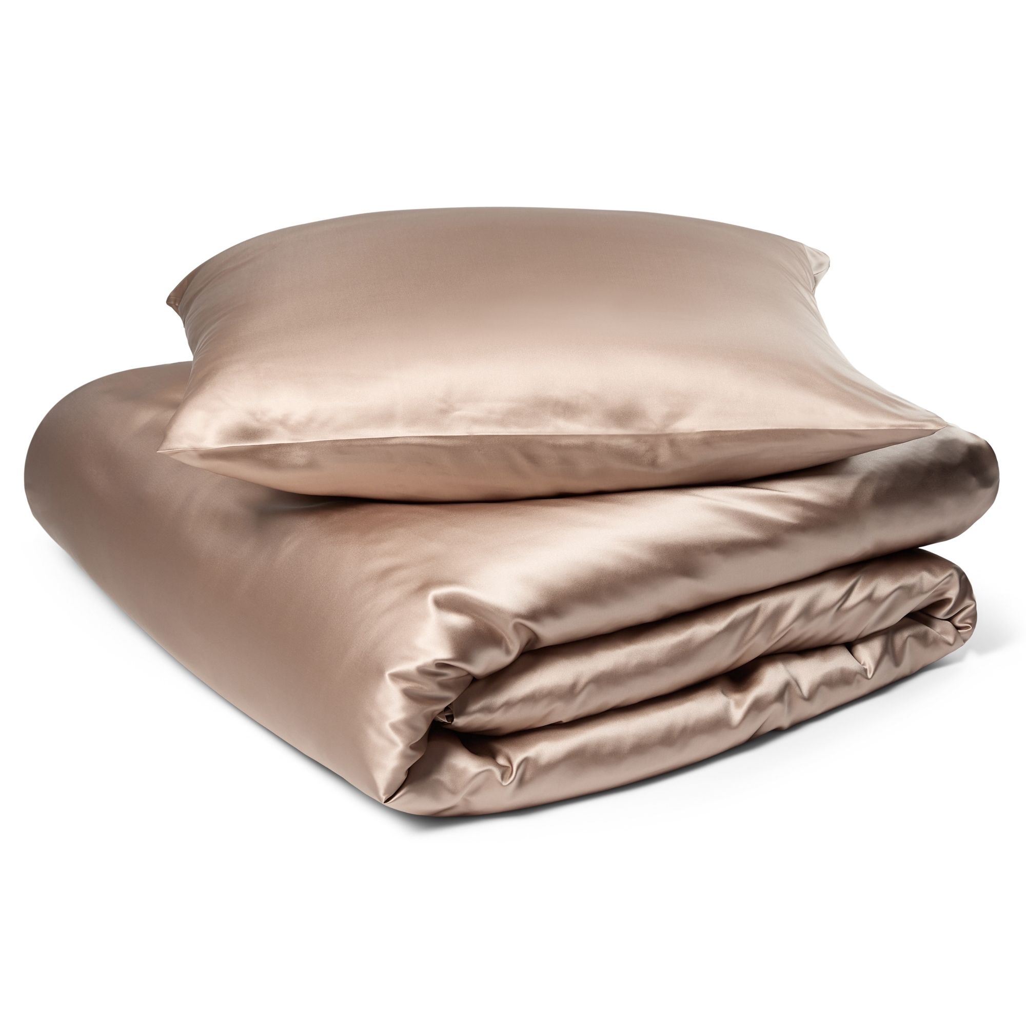Silke sengetøj - Champagne farvet sengetøj - Sengesæt i 100% morbærsilke - By Borg