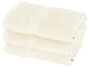 Billede af Håndklæde - 50x100 cm - Diamant - Creme - 100% Bomuld - Bløde håndklæder fra Egeria