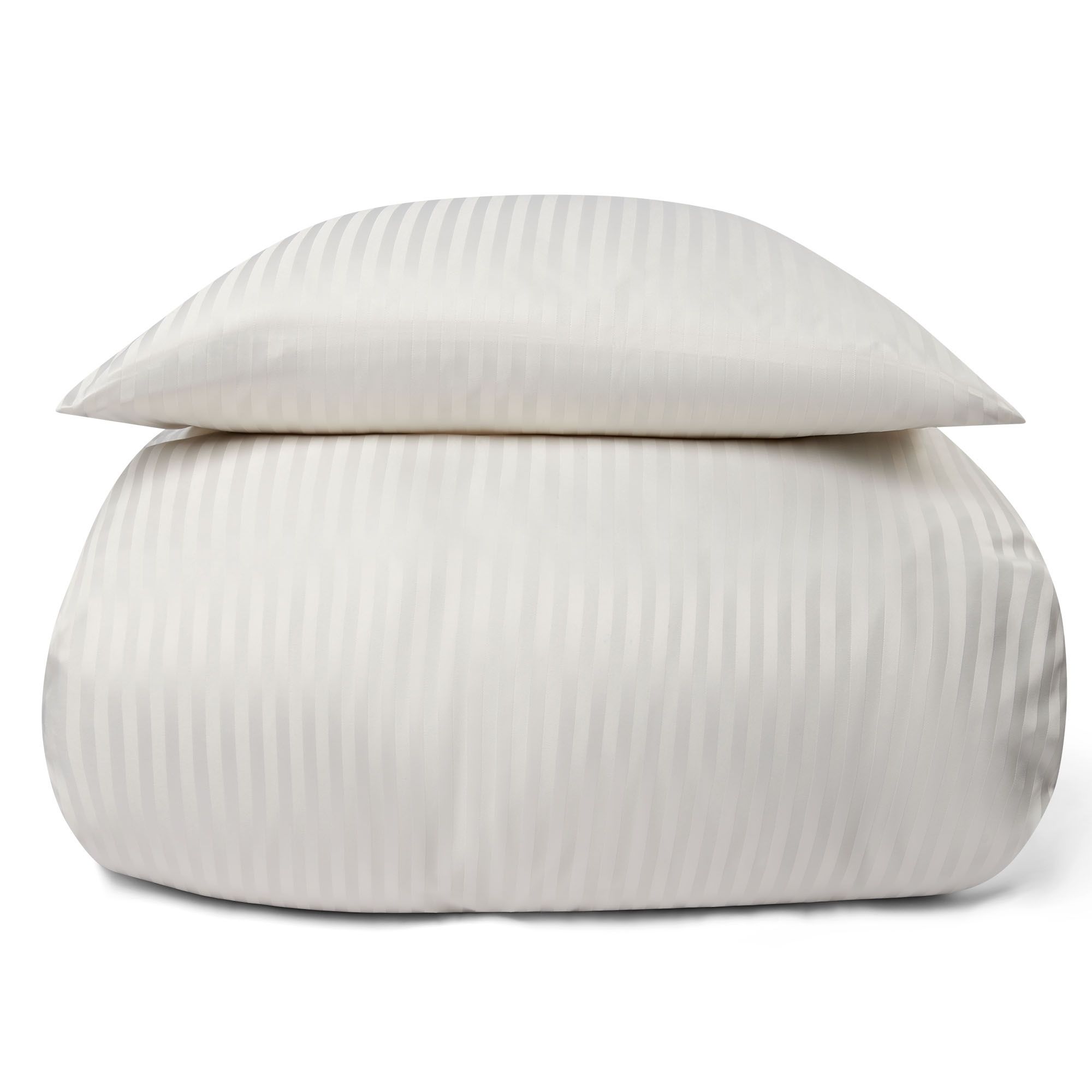 Stribet sengetøj - Creme farvet sengesæt - IN Style sengelinned i mikrofiber