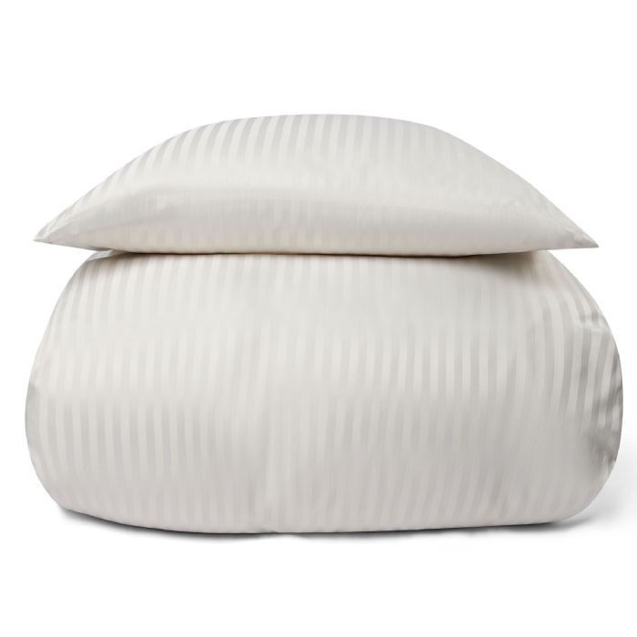 Stribet sengetøj - Creme farvet sengesæt - IN Style sengelinned i mikrofiber