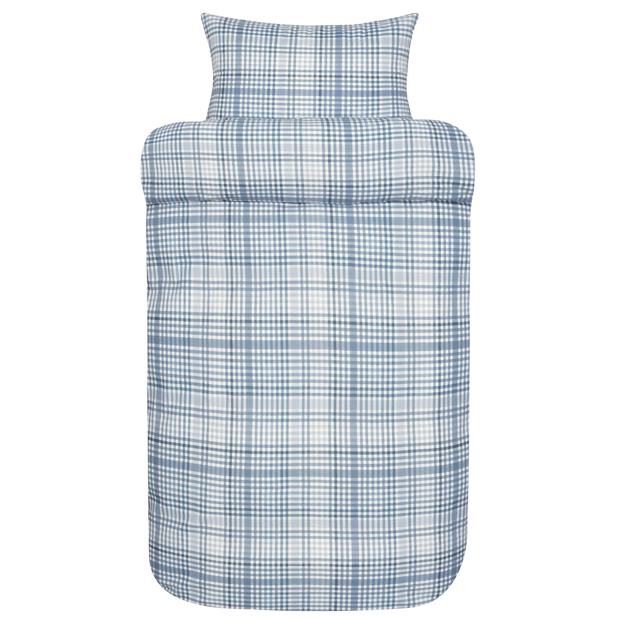 Flonel sengetøj - 100% blødt bomulds flonel sengesæt - Høie of Scandinavia - David blå