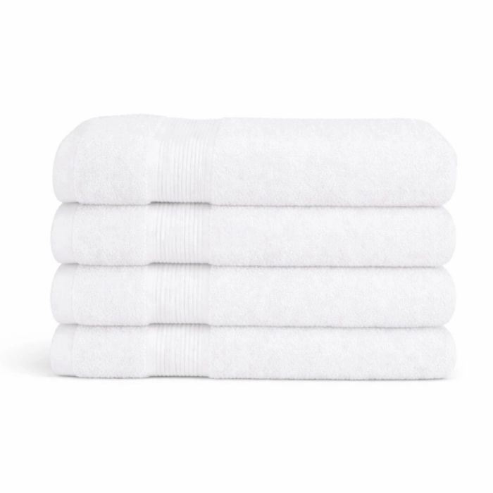 Bambus håndklæde - Badelagen 100x150 cm - Bambus/bomuldsfrotté - Hvid