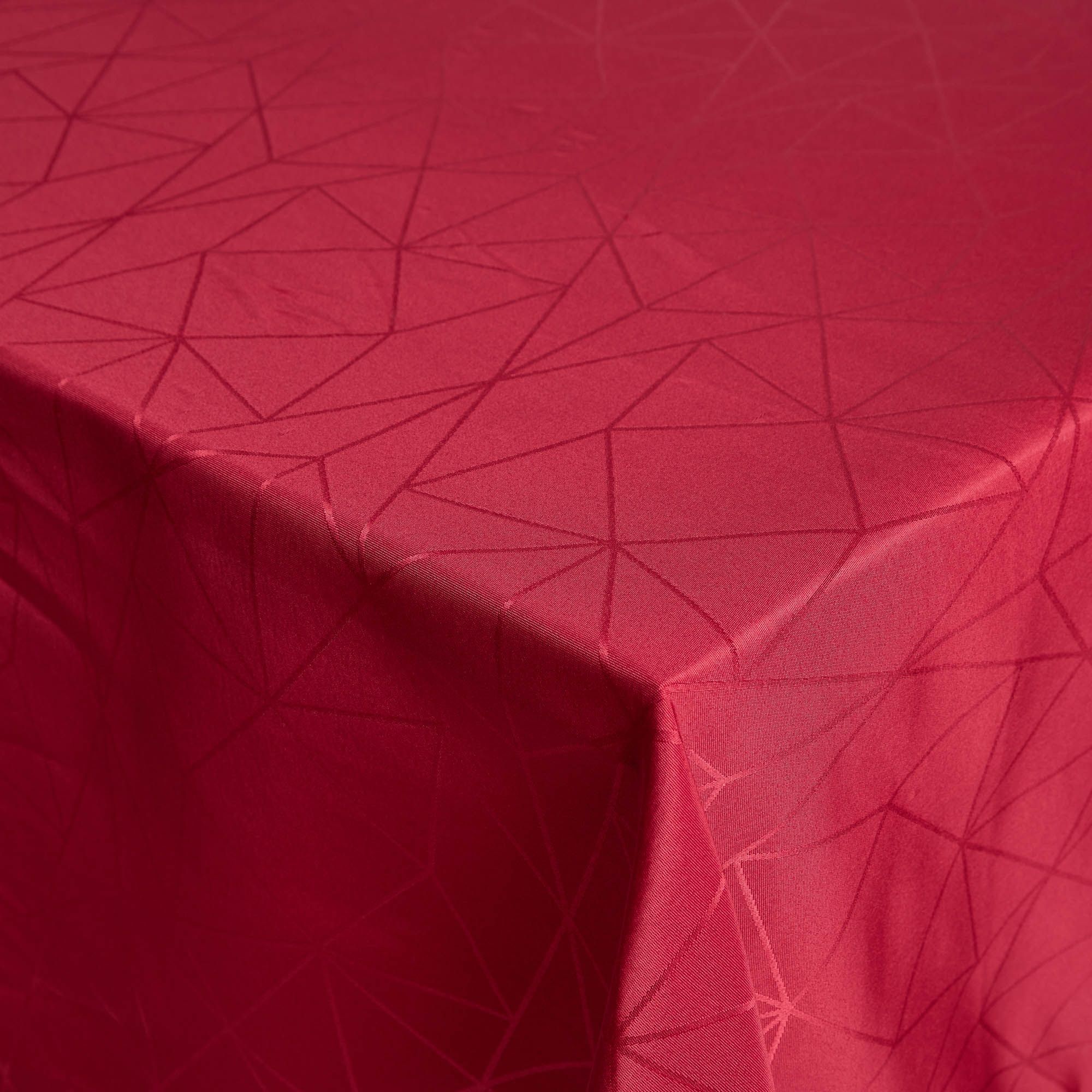 Juledug - 140x320 cm - Rød juledug med flot design - Jacquardvævet borddug - Eksklusiv dug billede