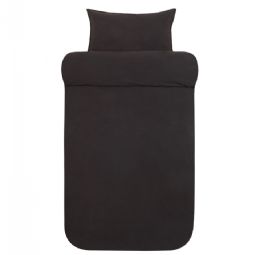 Økologisk sengetøj - 100% Stenvasket bomuld - HØIE of Scandinavia Frøya sort sengesæt