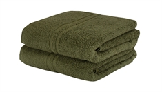 Gæstehåndklæde - 30x50 cm - Grøn - 100% Bomulds håndklæde - Ekstra blødt