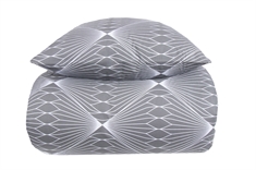 Sengetøj 240x220 - King size - Diamond grey - Dynebetræk i 100% Bomuld Borg Living dobbelt sengetøj