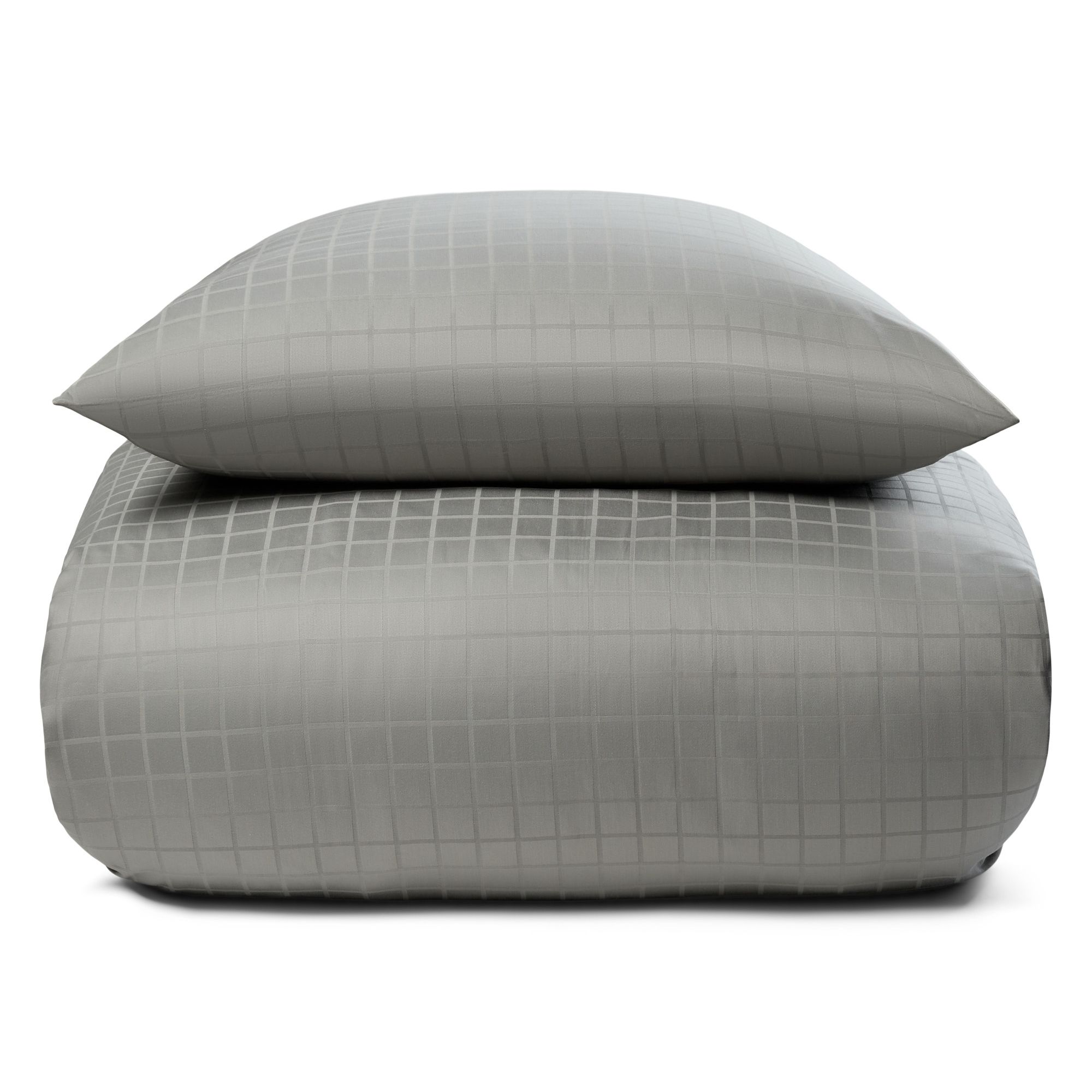 Økologisk sengetøj - GOTS certificeret sengelinned - Gråt sengesæt i 100% bomuldssatin fra By Borg