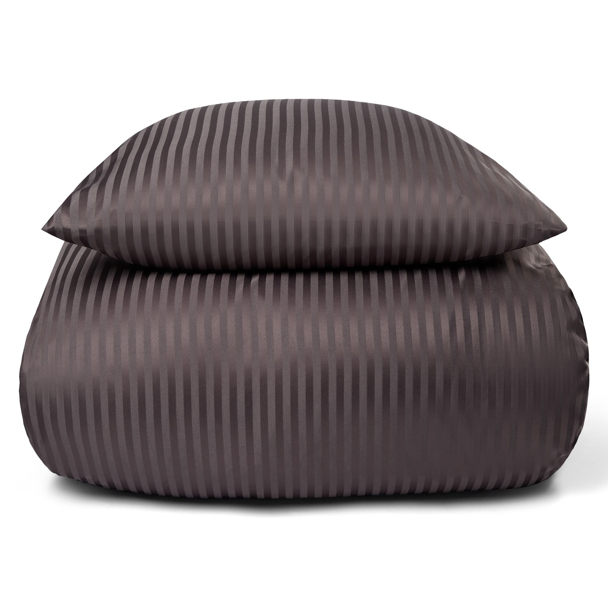 Stribet sengetøj - Antracit sengesæt - IN Style sengelinned i mikrofiber