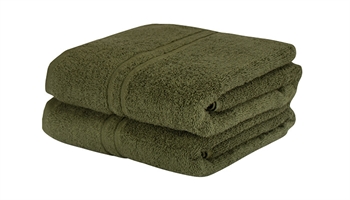 Billede af Gæstehåndklæde - 30x50 cm - Grøn - 100% Bomulds håndklæde - Ekstra blødt hos Shopdyner.dk