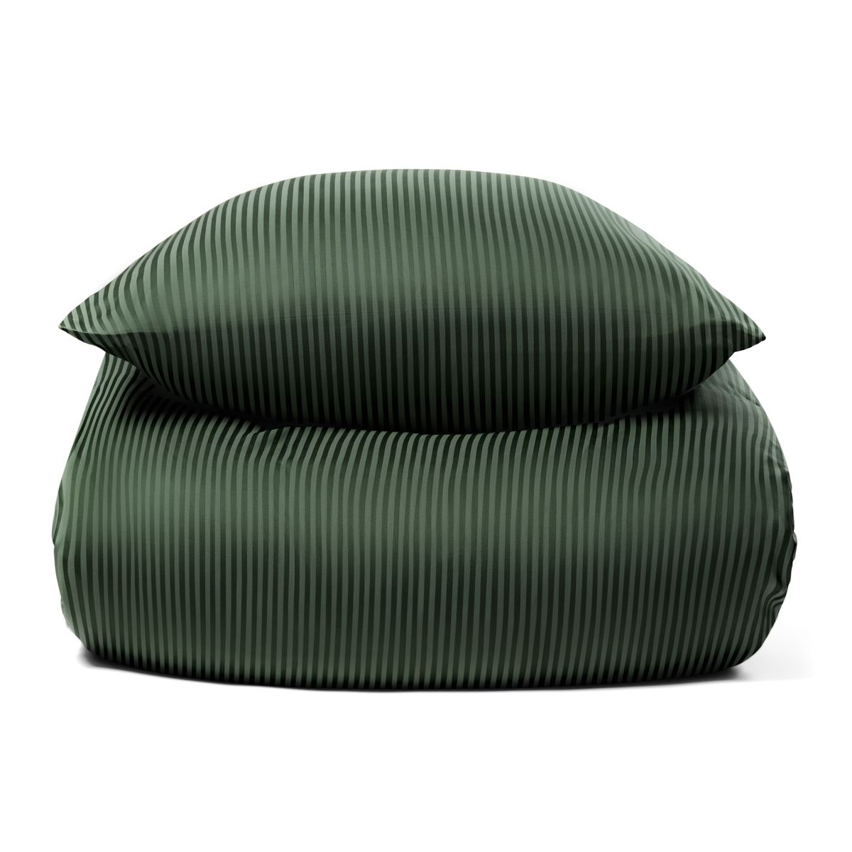 Sengetøj - Egyptisk bomuld - Grønne jacquardvævede striber