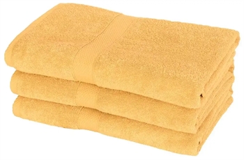 Billede af Gule bade håndklæder - 70x140 cm - Diamant - 100% Bomuld - Bløde bade håndklæder fra Egeria hos Shopdyner.dk