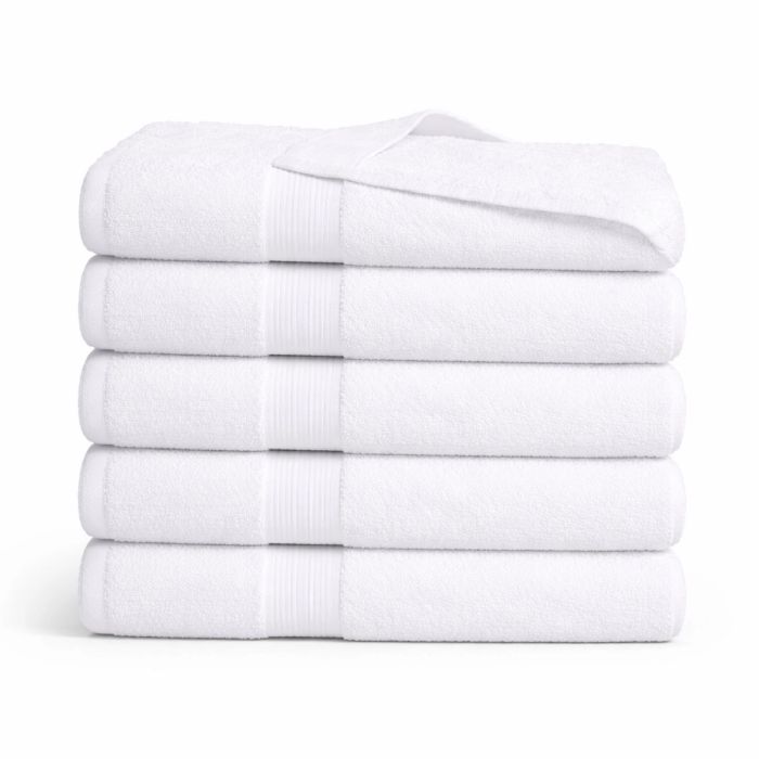 Bambus håndklæde - Badelagen 100x150 cm - Bambus/bomuld - Hvid