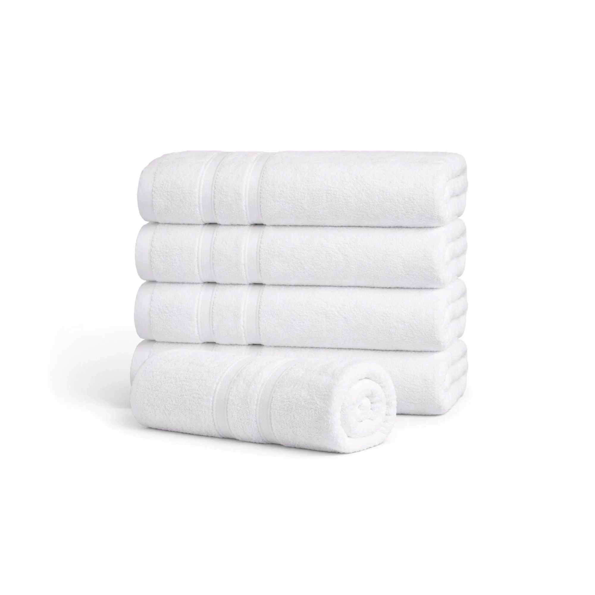 Bambus håndklæde - 50x100 cm - Hvid - Premium