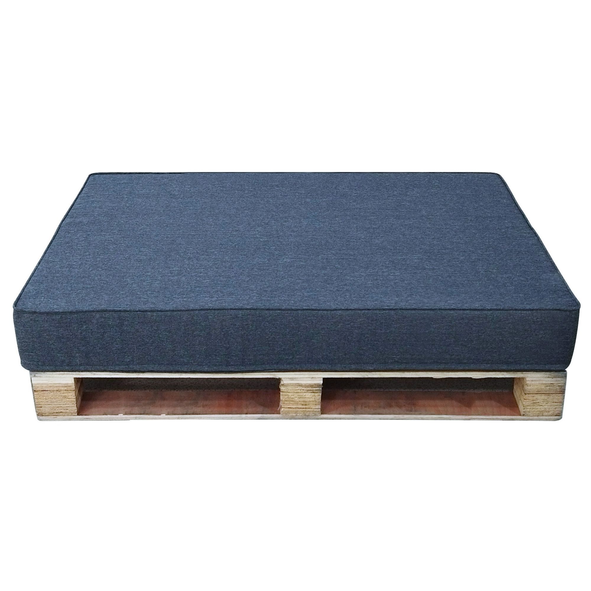 Pallehynde til pallesofa – 120×80 cm – 15 cm tyk siddehynde til palle – Mørkeblå pallehynde – Nordstrand Home pallesofa hynde